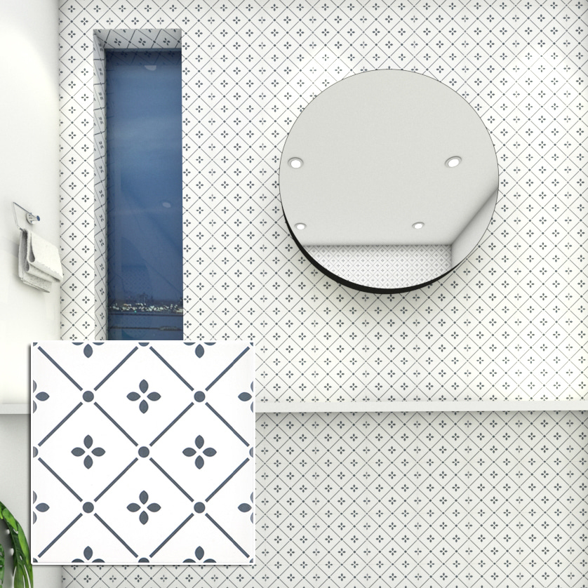 주방 욕실 패턴타일, 벽 바닥 포세린타일