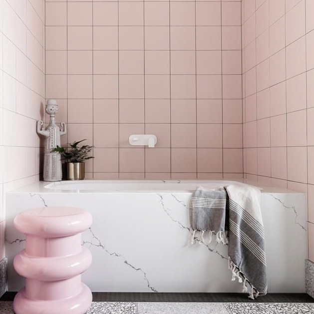 핑크 욕실 화장실 주방 벽 바닥 모자이크 타일
